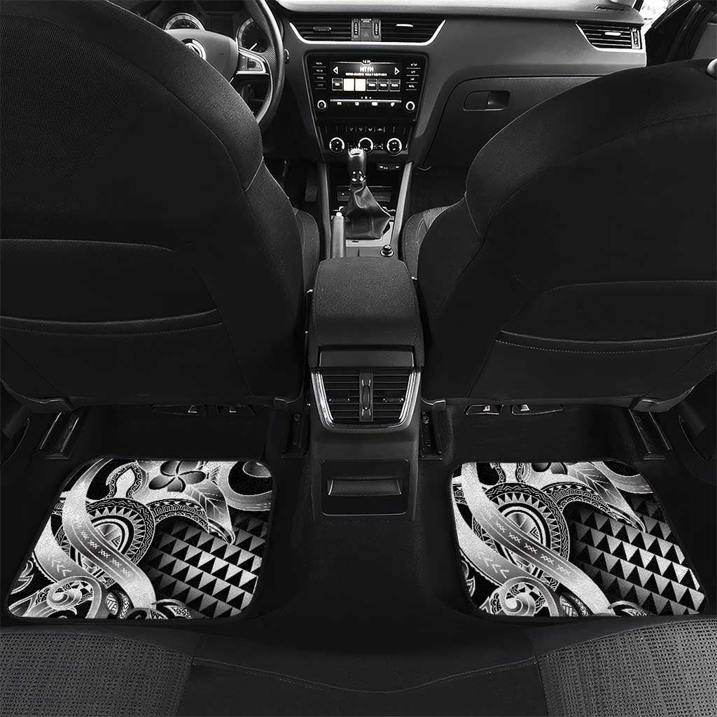 Aloha Black Tribal Honu Tattoo Car Mats LT9 Set 2pcs - Back Black - Polynesian Pride