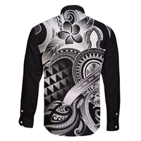 Aloha Black Tribal Honu Tattoo Family Matching Puletasi and Hawaiian Shirt LT9 - Polynesian Pride