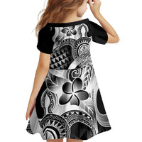 Aloha Black Tribal Honu Tattoo Family Matching Summer Maxi Dress and Hawaiian Shirt