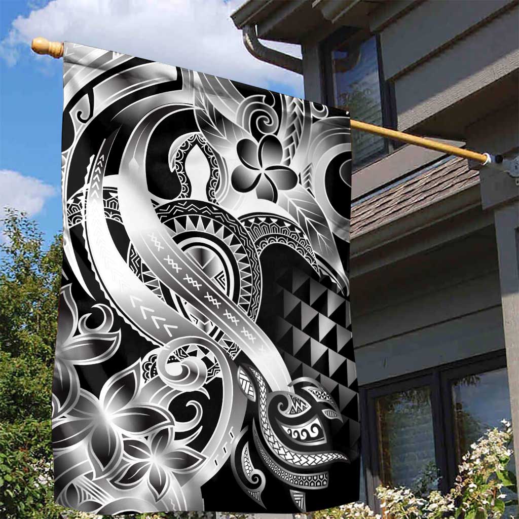 Aloha Black Tribal Honu Tattoo Garden Flag LT9 - Polynesian Pride
