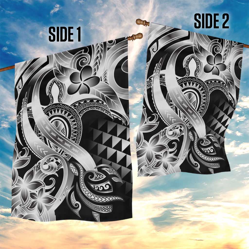 Aloha Black Tribal Honu Tattoo Garden Flag LT9 - Polynesian Pride