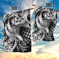 Aloha Black Tribal Honu Tattoo Garden Flag LT9 - Polynesian Pride