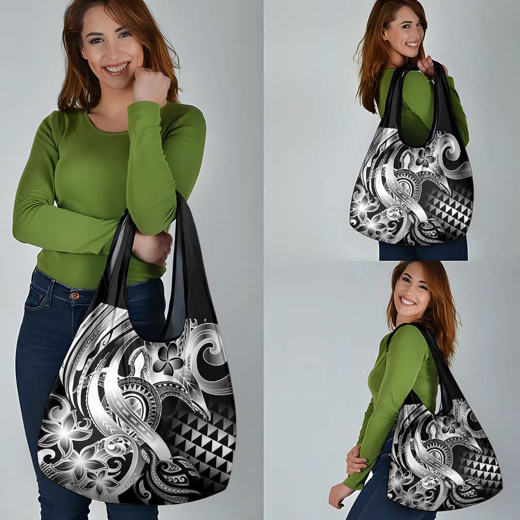 Aloha Black Tribal Honu Tattoo Grocery Bag