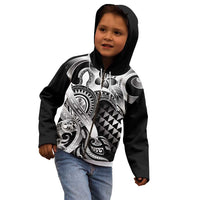 Aloha Black Tribal Honu Tattoo Kid Hoodie