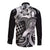 Aloha Black Tribal Honu Tattoo Long Sleeve Button Shirt