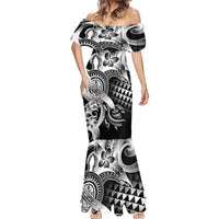 Aloha Black Tribal Honu Tattoo Mermaid Dress LT9 - Polynesian Pride