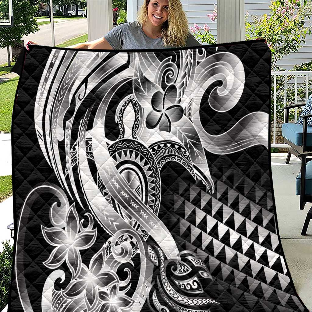 Aloha Black Tribal Honu Tattoo Quilt LT9 Black - Polynesian Pride