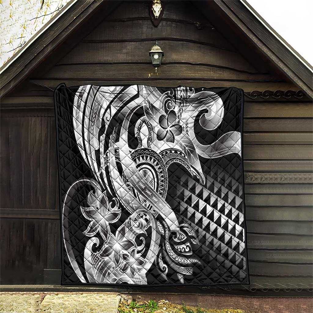 Aloha Black Tribal Honu Tattoo Quilt LT9 - Polynesian Pride
