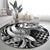 Aloha Black Tribal Honu Tattoo Round Carpet