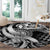 Aloha Black Tribal Honu Tattoo Round Carpet