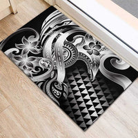 Aloha Black Tribal Honu Tattoo Rubber Doormat LT9 - Polynesian Pride