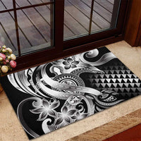 Aloha Black Tribal Honu Tattoo Rubber Doormat LT9 - Polynesian Pride