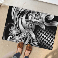 Aloha Black Tribal Honu Tattoo Rubber Doormat LT9 - Polynesian Pride