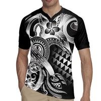 Aloha Black Tribal Honu Tattoo Rugby Jersey LT9 - Polynesian Pride