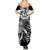 Aloha Black Tribal Honu Tattoo Summer Maxi Dress