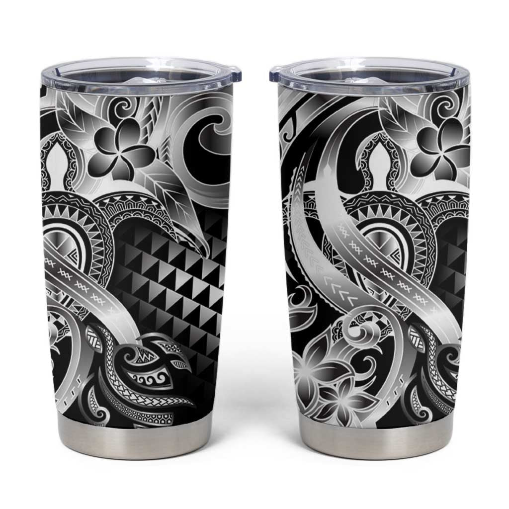 Aloha Black Tribal Honu Tattoo Tumbler Cup LT9 Black - Polynesian Pride