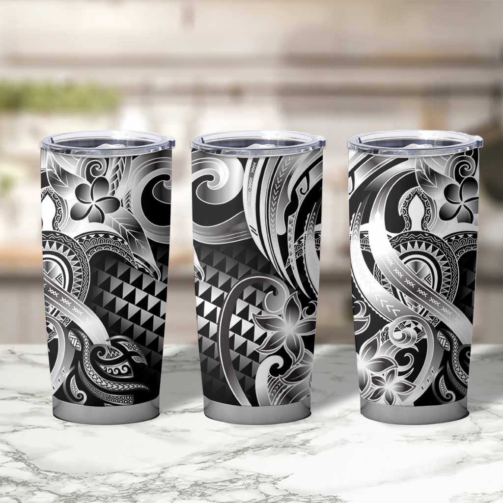 Aloha Black Tribal Honu Tattoo Tumbler Cup LT9 - Polynesian Pride