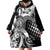 Aloha Black Tribal Honu Tattoo Wearable Blanket Hoodie