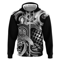 Aloha Black Tribal Honu Tattoo Zip Hoodie