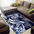 Aloha Blue Tribal Honu Tattoo Area Rug