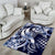 Aloha Blue Tribal Honu Tattoo Area Rug