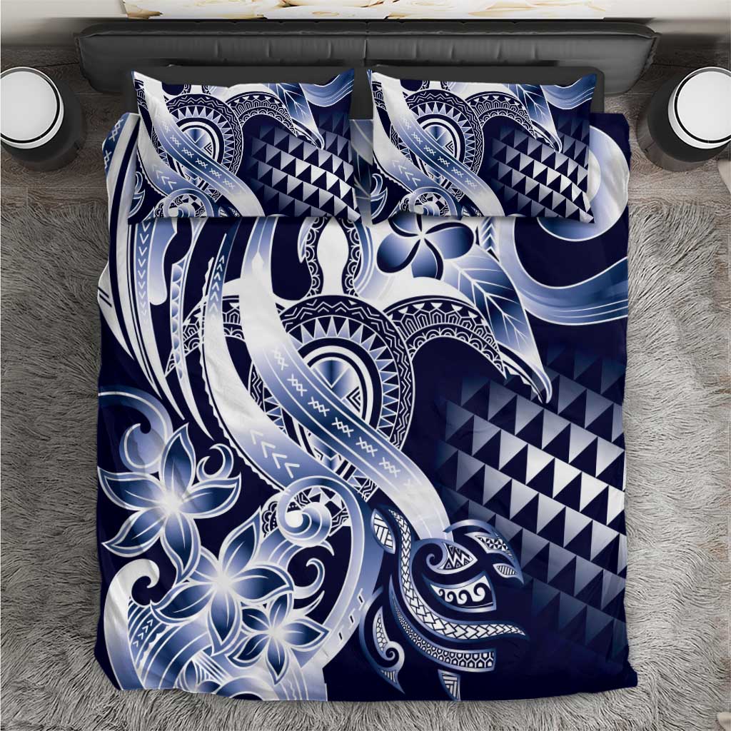Aloha Blue Tribal Honu Tattoo Bedding Set