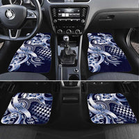 Aloha Blue Tribal Honu Tattoo Car Mats LT9 Set 4pcs Blue - Polynesian Pride