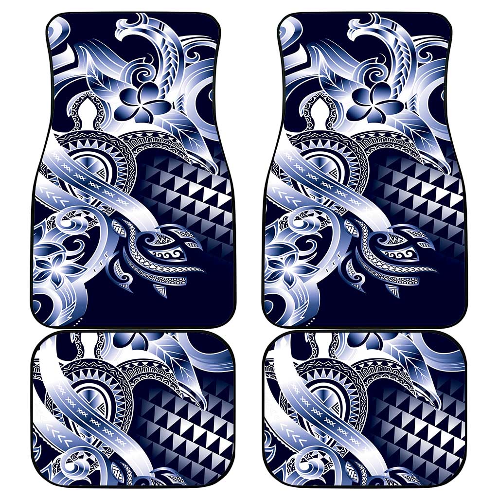 Aloha Blue Tribal Honu Tattoo Car Mats LT9 - Polynesian Pride