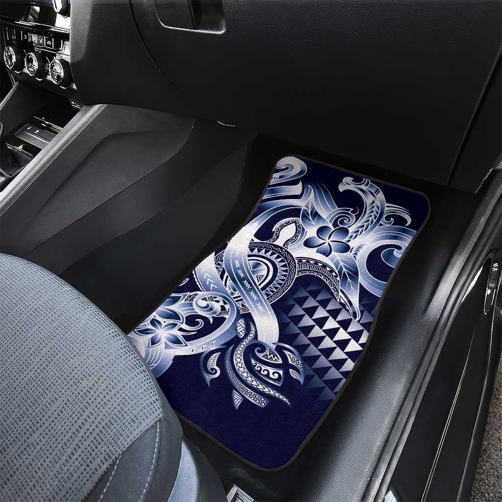 Aloha Blue Tribal Honu Tattoo Car Mats LT9 - Polynesian Pride