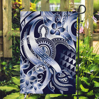Aloha Blue Tribal Honu Tattoo Garden Flag LT9 Garden Flag Blue - Polynesian Pride