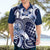 Aloha Blue Tribal Honu Tattoo Hawaiian Shirt