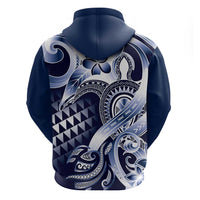 Aloha Blue Tribal Honu Tattoo Hoodie