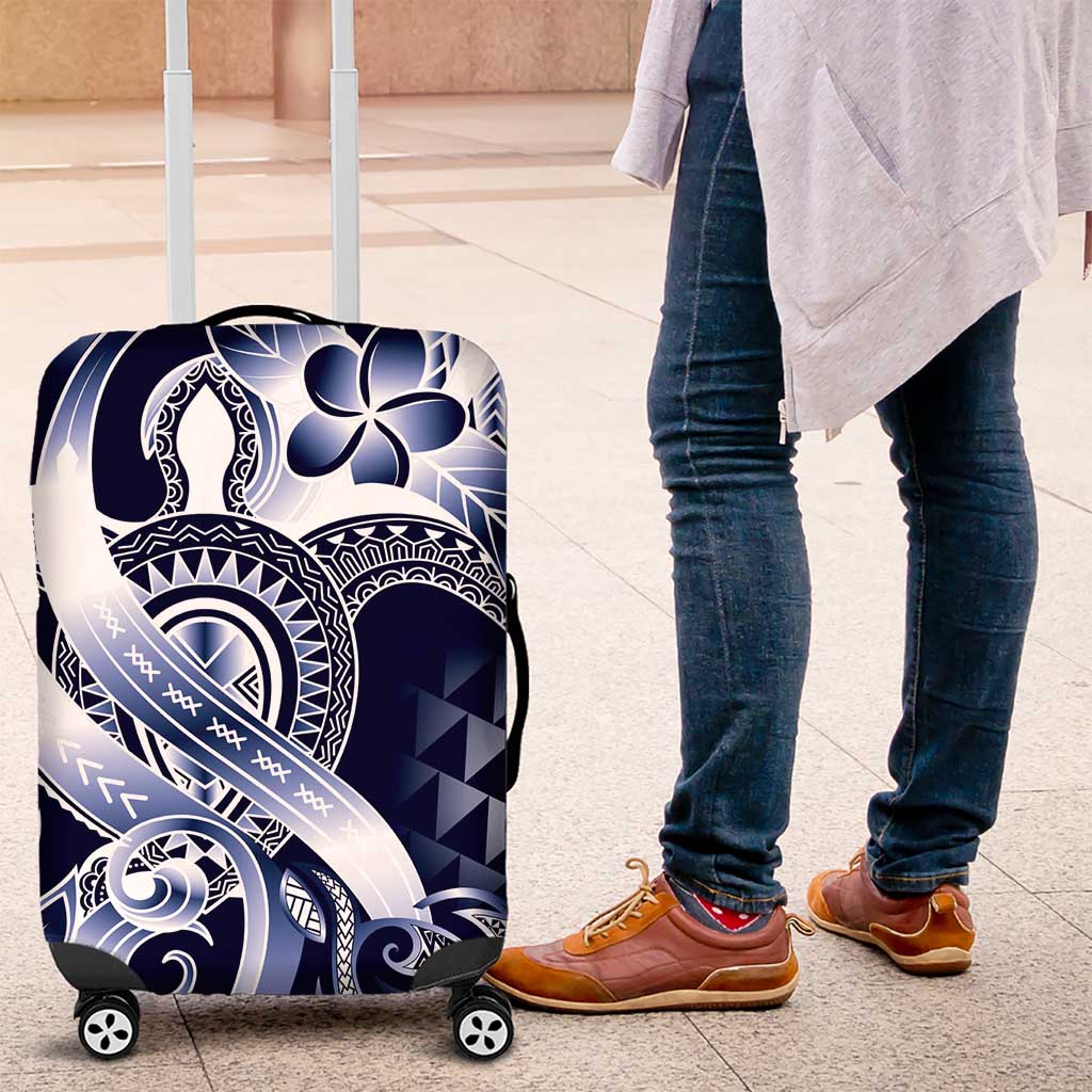 Aloha Blue Tribal Honu Tattoo Luggage Cover