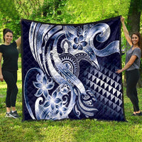 Aloha Blue Tribal Honu Tattoo Quilt LT9 - Polynesian Pride