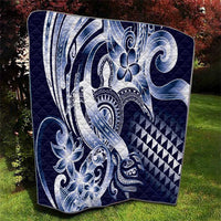 Aloha Blue Tribal Honu Tattoo Quilt LT9 - Polynesian Pride