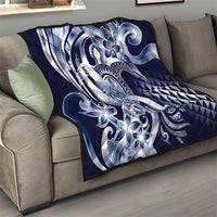 Aloha Blue Tribal Honu Tattoo Quilt LT9 - Polynesian Pride