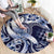 Aloha Blue Tribal Honu Tattoo Round Carpet