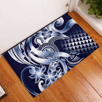 Aloha Blue Tribal Honu Tattoo Rubber Doormat LT9 - Polynesian Pride