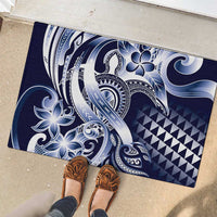 Aloha Blue Tribal Honu Tattoo Rubber Doormat LT9 - Polynesian Pride