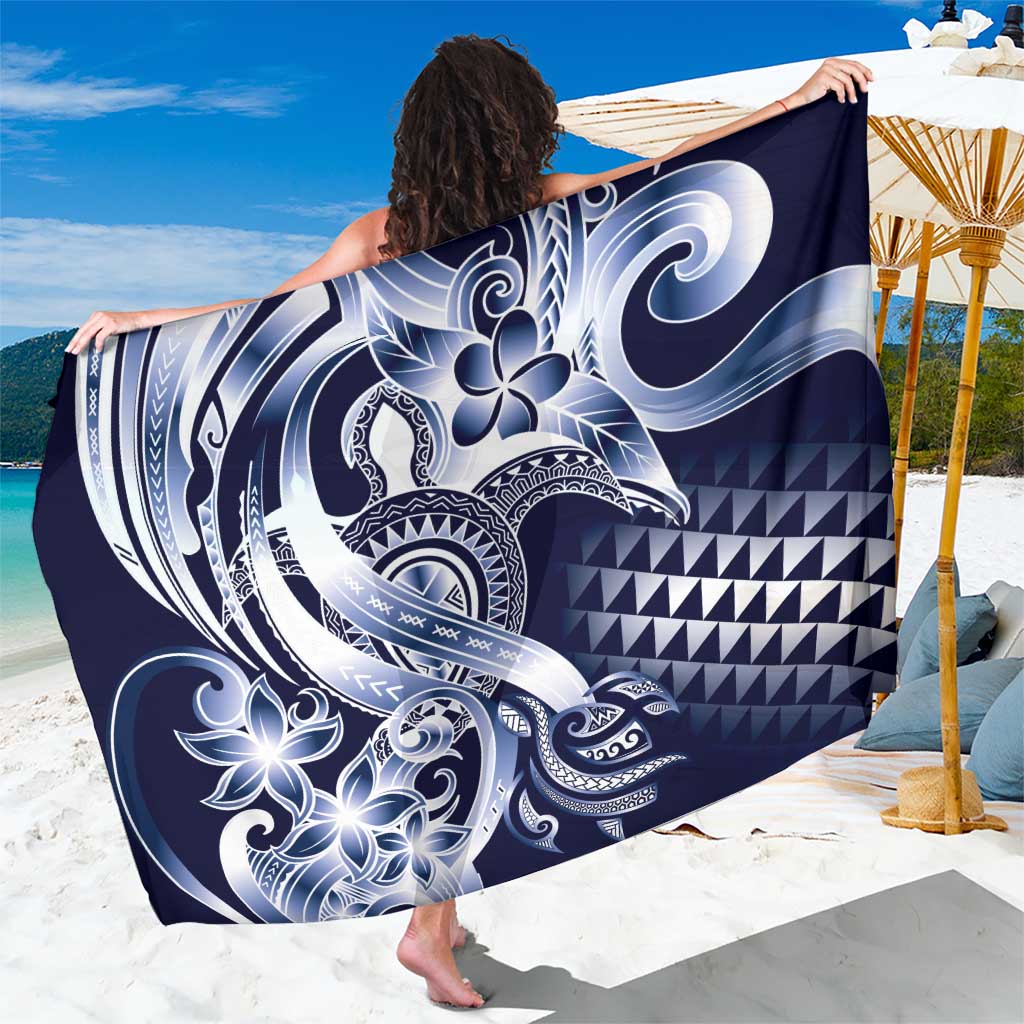 Aloha Blue Tribal Honu Tattoo Sarong