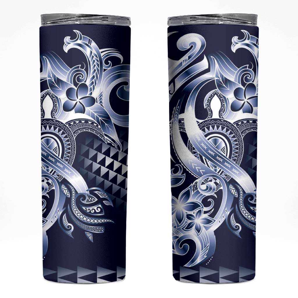 Aloha Blue Tribal Honu Tattoo Skinny Tumbler