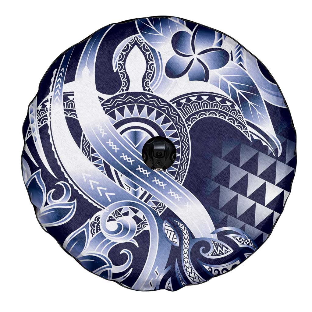 Aloha Blue Tribal Honu Tattoo Spare Tire Cover