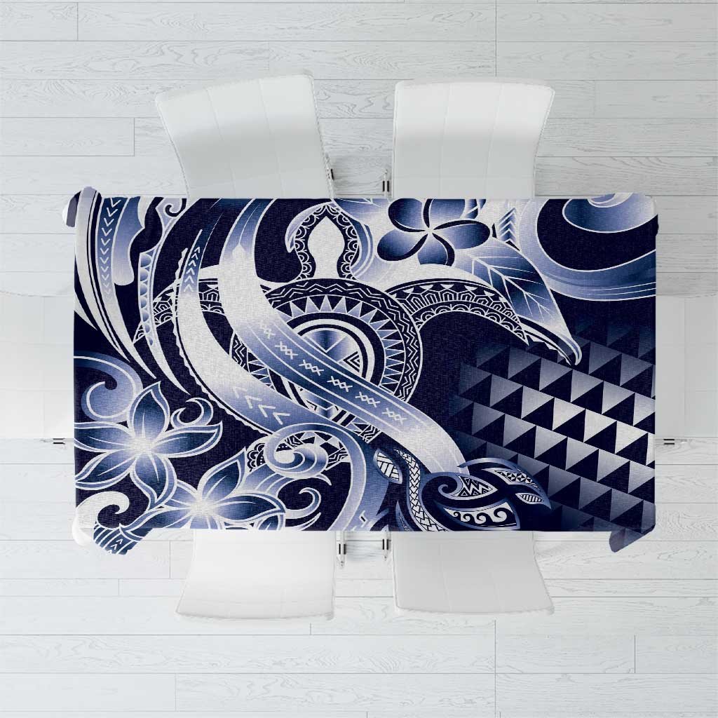 Aloha Blue Tribal Honu Tattoo Tablecloth LT9 Blue - Polynesian Pride