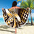 Aloha Gold Tribal Honu Tattoo Beach Blanket