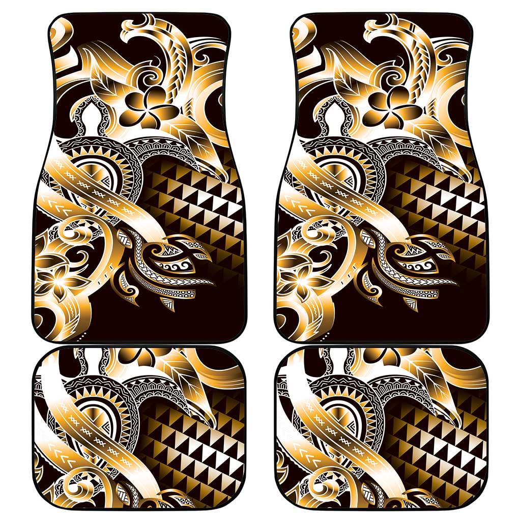 Aloha Gold Tribal Honu Tattoo Car Mats LT9 - Polynesian Pride