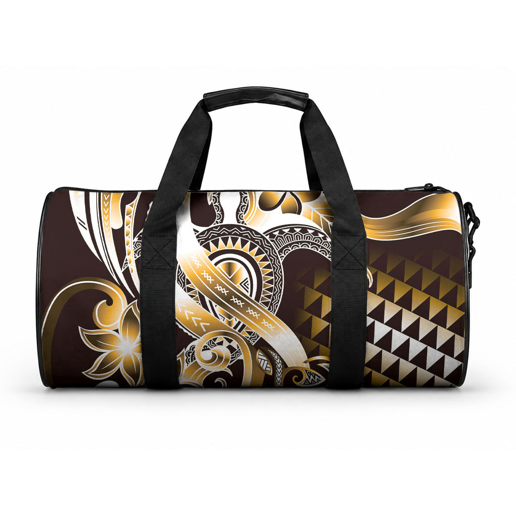 Aloha Gold Tribal Honu Tattoo Duffle Bag LT9 One size Gold - Polynesian Pride