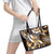 Aloha Gold Tribal Honu Tattoo Leather Tote Bag