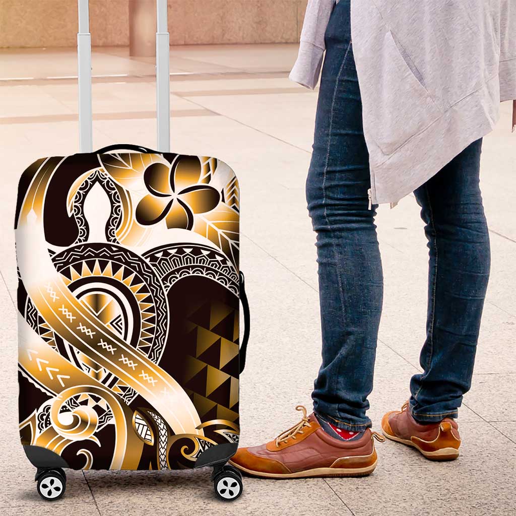 Aloha Gold Tribal Honu Tattoo Luggage Cover