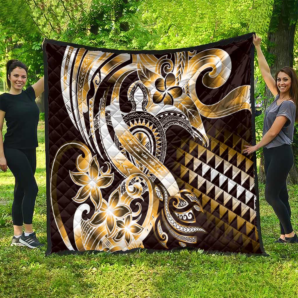 Aloha Gold Tribal Honu Tattoo Quilt LT9 - Polynesian Pride