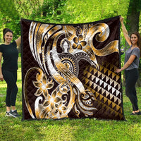 Aloha Gold Tribal Honu Tattoo Quilt LT9 - Polynesian Pride